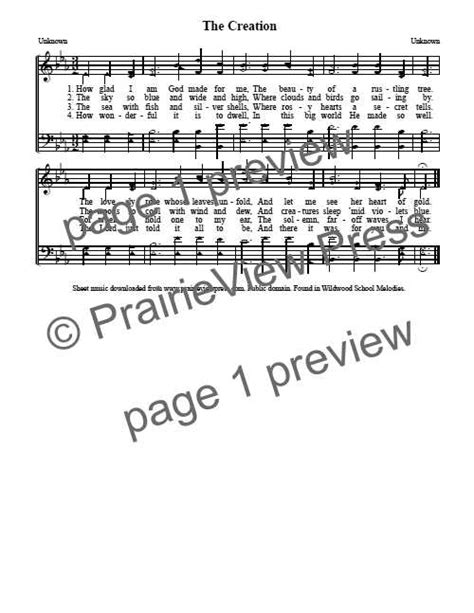 Song: The Creation | PrairieView Press