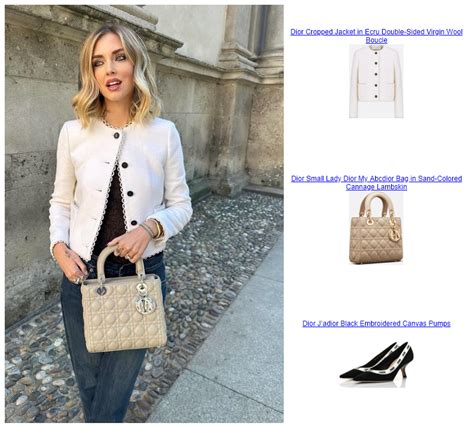 Chiara Ferragni Instagram Dior Small Lady Dior My Abcdior Bag In Sand