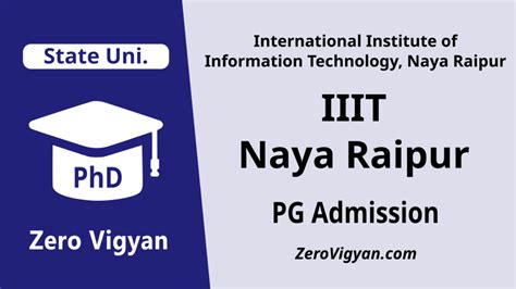 Iiit Naya Raipur Phd Admission Autumn Semester Dates Application