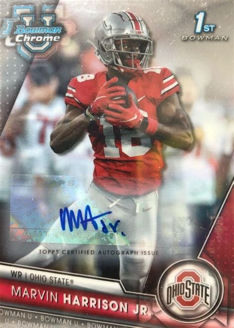 Marvin Harrison Jr 2023 Bowman Chrome University 100 Prospect Auto