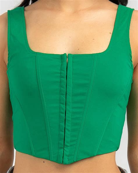 Shop Ava And Ever Rosario Corset Top In Bright Green Fast Shipping And Easy Returns City Beach