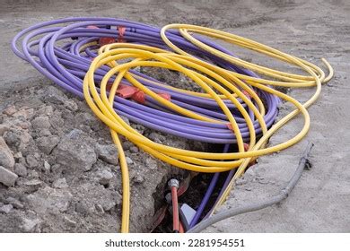 Underground Electric Cable Infrastructure Installation Construction ...