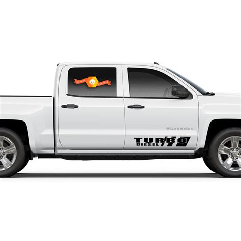 Turbo Diesel Chevrolet Silverado 2500hd 3500hd Chevy 2500 3500 4x4 Heavy Duty Truck Vinyl Decal