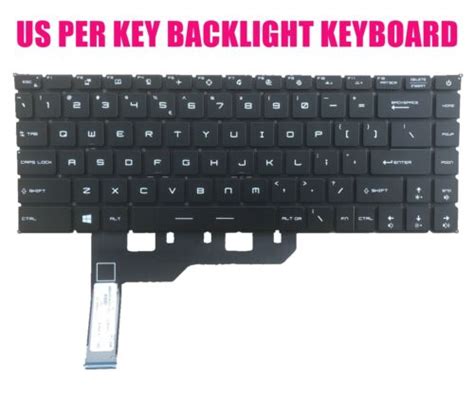 US Per Key Backlit Keyboard For MSI GE66 Raider 10UH 10UG 10UE MS 1542