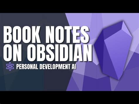 Obsidian Tutorial Taking Notes From Books YouTube