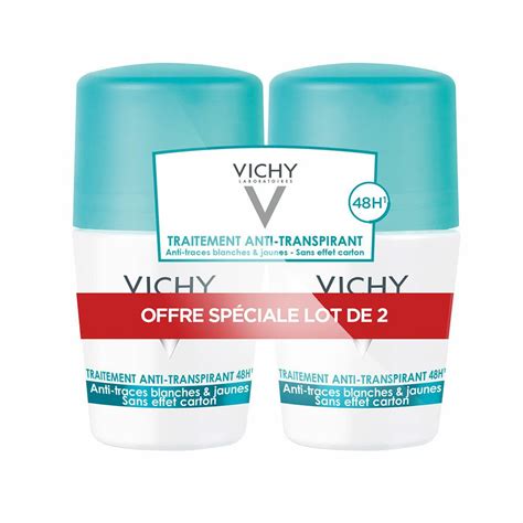 Vichy Antitranspirant Deodorant 48H Roll On Packung mit 2 Stück shop