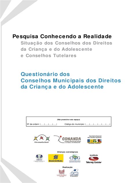 Fillable Online Conselho Dos Direitos Da Crian A E Da Adolescencia Fax