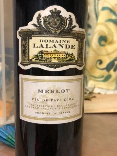 Domaine Lalande Merlot Vivino France