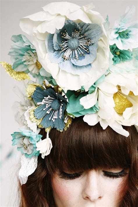 Paper Flower Headpieces You Ll Love First Come Flowers