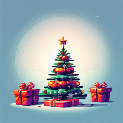 Cartoon Merry Christmas Tree 2022 Images - Free Download on Freepik