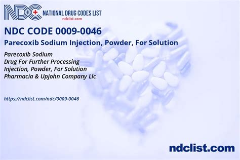 NDC 0009 0046 Parecoxib Sodium Injection Powder For Solution