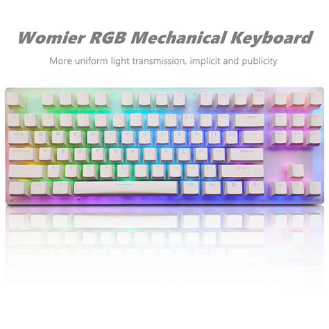 Womier Sk Hot Swappable Keyboard Tkl Mechanical Keyboard Rgb Gaming Keyboard Pudding Keycaps