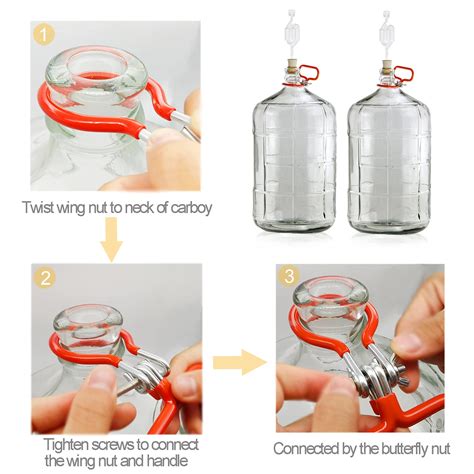 Carboy Handle 2 Pack Glass Carboy Handle Heavy Duty Carboy Holder For