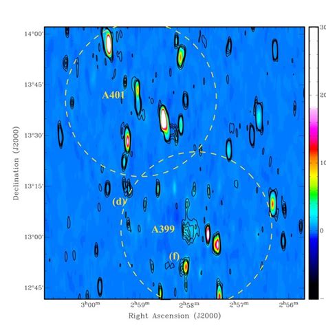 346 Mhz Wsrt Contours Overlaid On The 14 Ghz Vla Image Murgia Et Al