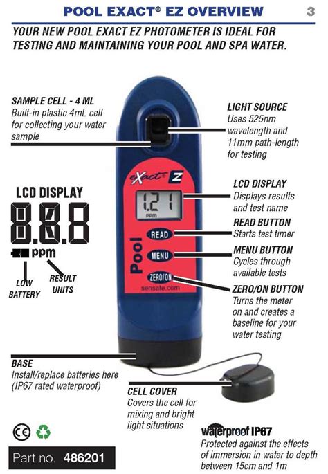 Exact® Pool Ez Photometer Basic Kit With Bluetooth® Photometer Industrial Test Systems