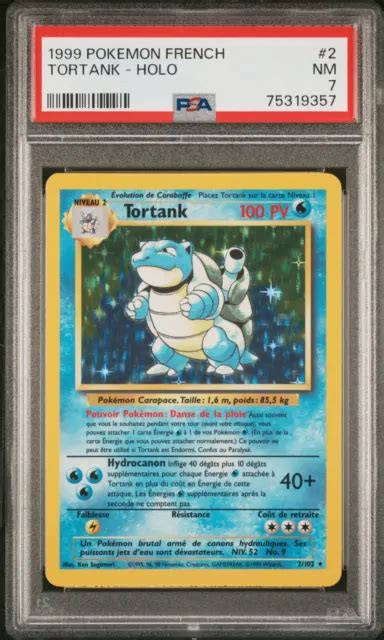 TORTANK HOLO PSA 7 2 102 Set De Base Édition 2 Carte Pokémon