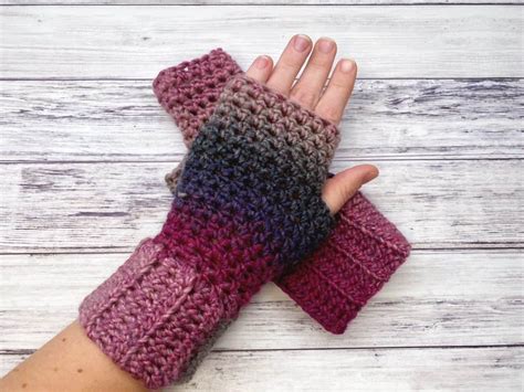 Easy Crochet Fingerless Gloves (Free Pattern) - love. life. yarn.