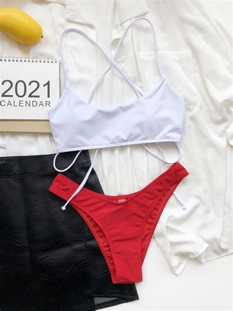 U Neck Tank Bikini Swimming Sets Power Day Sale