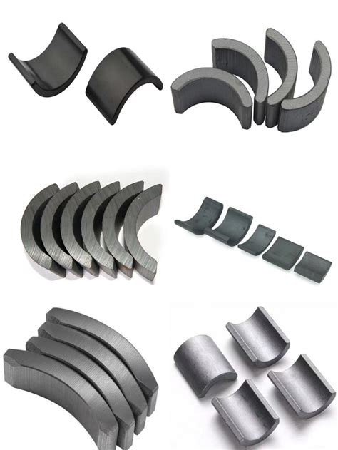 Industrial Y Ferrite Magnets Arc Shape Ferrite Core Sintered Hard