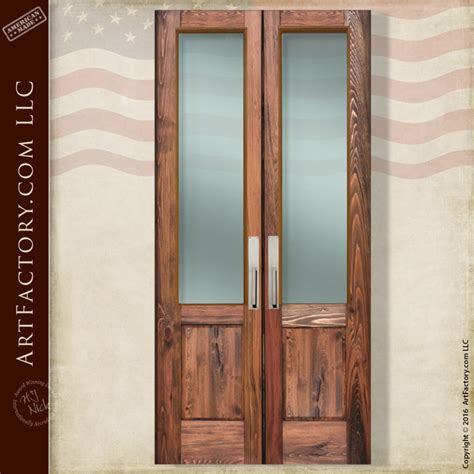 Contemporary Glass Panel Double Doors: Handcrafted In The USA