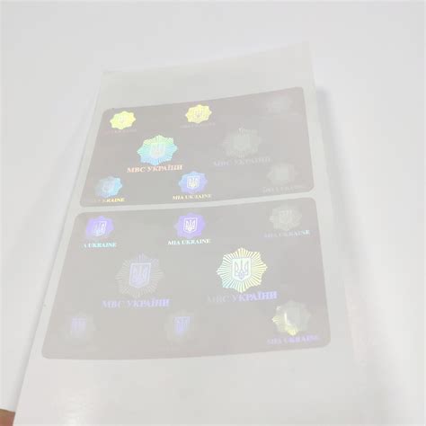 Custom Transparent ID Hologram Overlay Logo Luminous Label Sticker