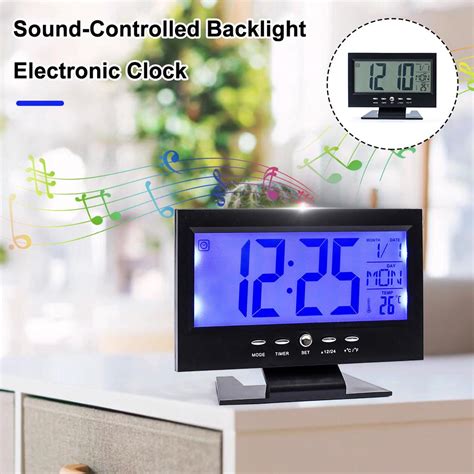 Led Mirror Alarm Clock Digital Snooze Table Clock Wake Up Light