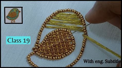 Aari Maggam Zardosi Silk Thread Mat Filling Stitch Using Normal