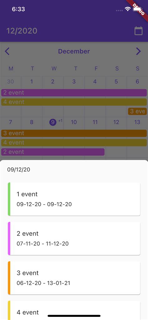 Cr Calendar Flutter Package