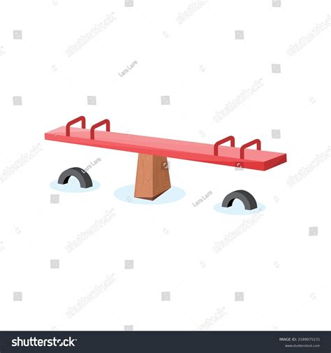 Seesaw Vector Illustration On White Background Stock Vector (Royalty ...