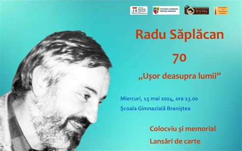 Evenimentul Cultural Radu Săplăcan 70 Ușor deasupra lumii pe 15