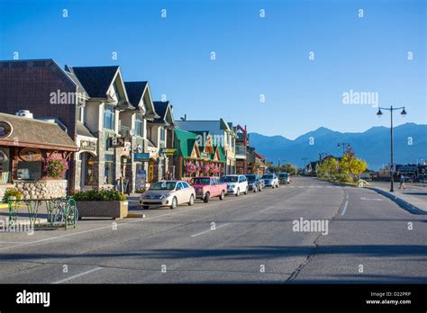 Town of Jasper in Alberta Canada Stock Photo - Alamy