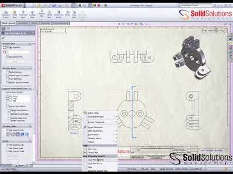 Isometric Section View And D Drawing View In Solidworks Youtube