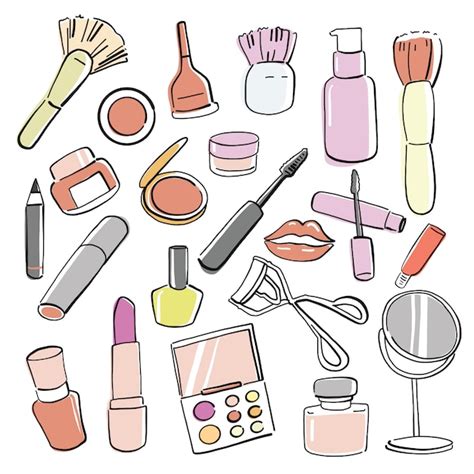 Premium Vector Hand Drawn Cosmetic Products