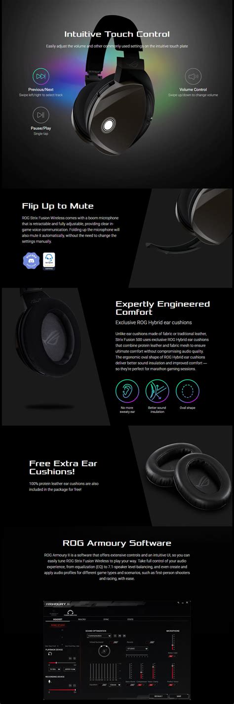 Buy ASUS ROG Strix Fusion Wireless Headset | Headphones | Scorptec ...