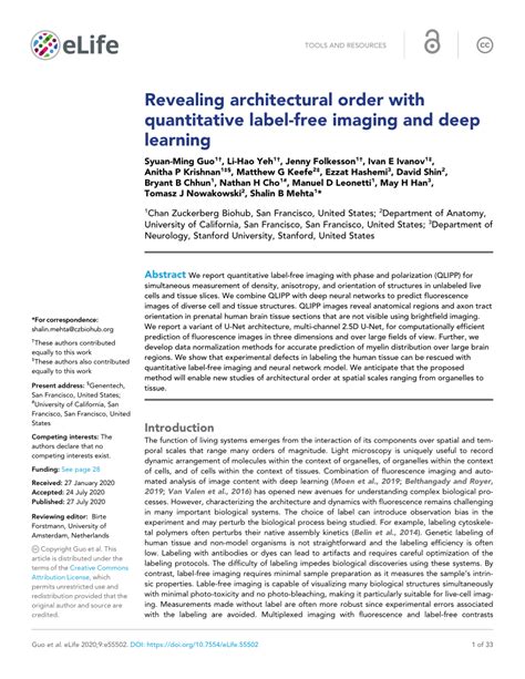 Pdf Revealing Architectural Order With Quantitative Label Free