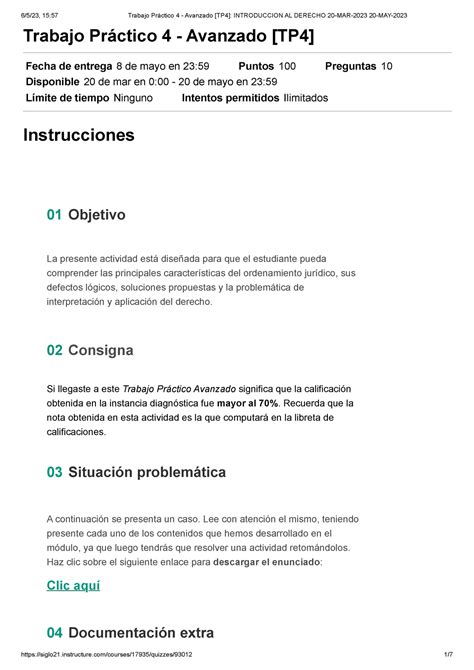 Trabajo Pr Ctico Avanzado Tp Introduccion Al Derecho Mar