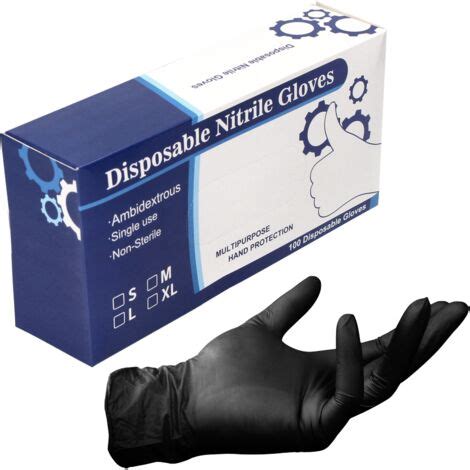 Nitril Einweg Handschuhe In Spenderbox Schwarz Black St Ck Gr E