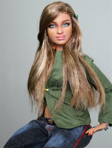 Farrow Customized Hybrid Biracial Ooak Barbie With Mbili Head Sculpt