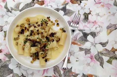 Rigatoni Con Crema Di Patate E Pancetta Ein Nudelsieb Bloggt