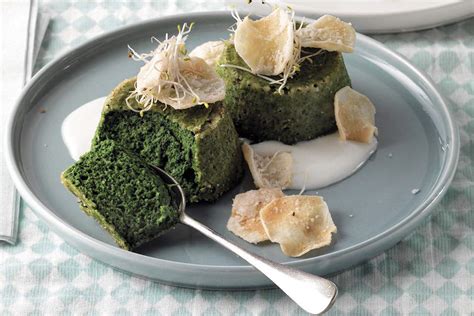 Ricetta Flan Di Spinaci Con Chips Di Topinambur E Salsa Al Rafano La