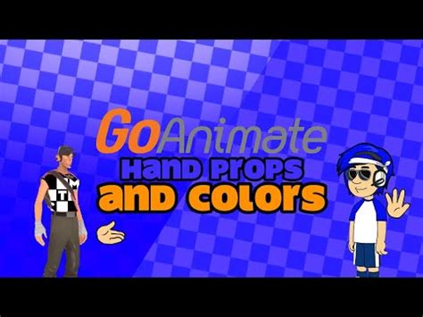 GoAnimate Hand Props And Colors [Link In The Description For Free To ...