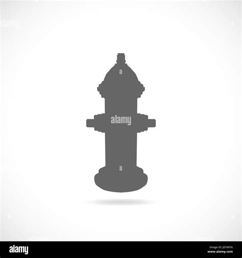 Illustration Of A Fire Hydrant Silhouette Isolated On A White