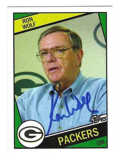 Autographed RON WOLF Green Bay Packers Custom Card - Main Line Autographs