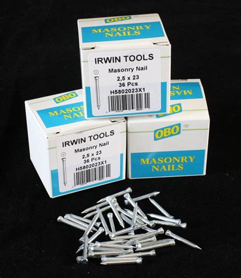 180 x OBO Standard Masonry Nails by Irwin 23 to 100 mm sizes - Free ...