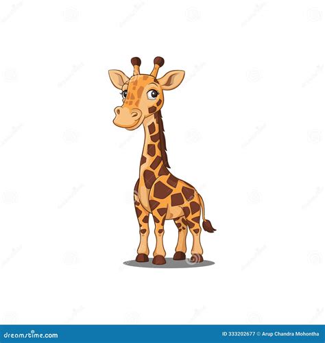 Cute Giraffe Vector Cartoon For Kids’ Art, Safari Designs, And