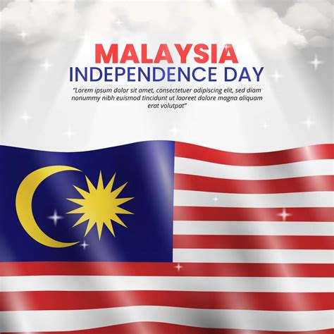 Hari Merdeka Malaysia Or Malaysia Independence Day Background With A