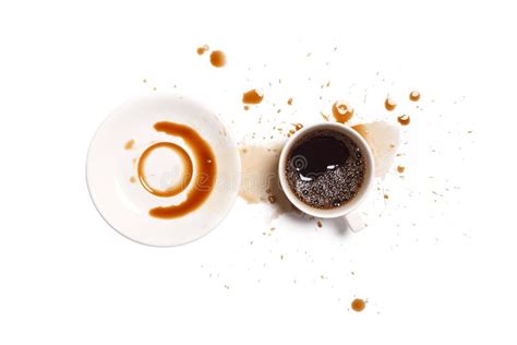 Coffee Spill Stain Accident White Background Stock Photo - Image of ...