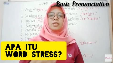 Learn English Apa Itu Word Stress Dalam Bahasa Inggris Miss Eva