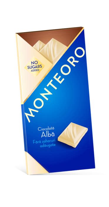 Ciocolata Alba Fara Zaharuri Monteoro 90g