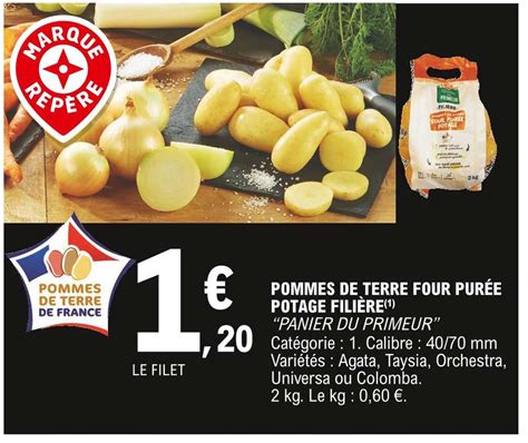 Promo Pommes De Terre Four Pur E Potage Fili Re Panier Du Primeur